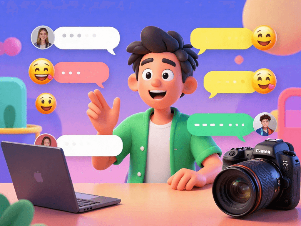 Spicy chat character interacting in a colorful digital environment highlighting engaging conversations.