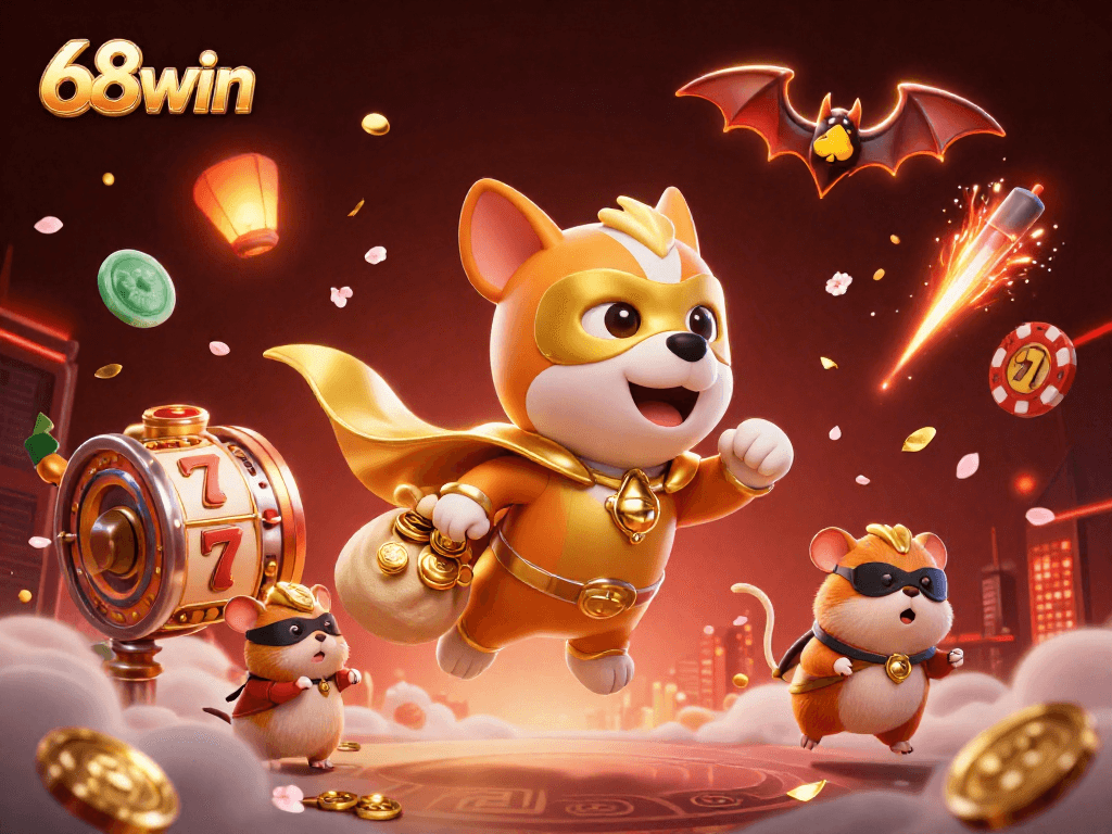 Experience thrilling wins with 68win's exciting games in this vibrant casino setting.