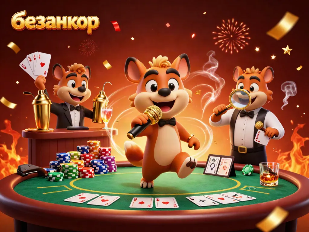 Join the fun at безанкор casino with lively hyenas, comedy, and interactive poker games!