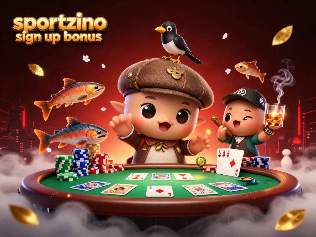 Engage with the sportzino sign up bonus by exploring colorful poker play with charming characters.