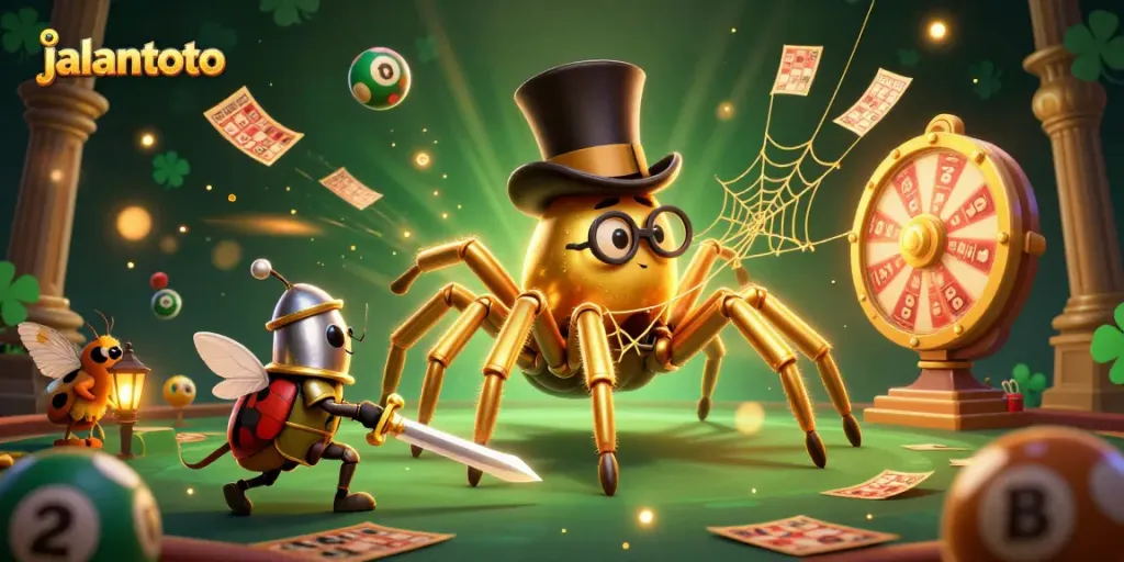 Jalantoto memikat para gamer dengan suasana lotere yang menarik dalam ilustrasi 3D.