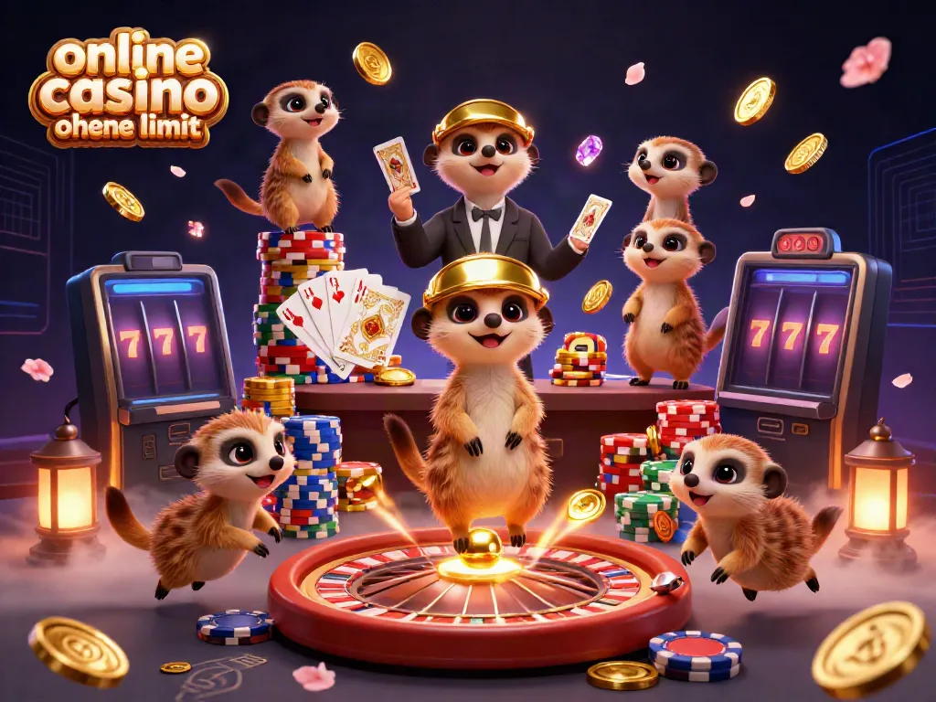 Experience the thrill of an online casino ohne limit with animated meerkats managing their busy casino.