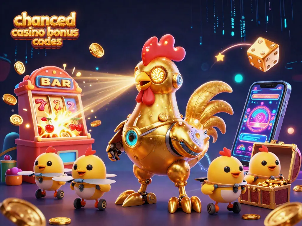 Engage with chanced casino bonus codes exploring vibrant casino themes in this dynamic illustration.