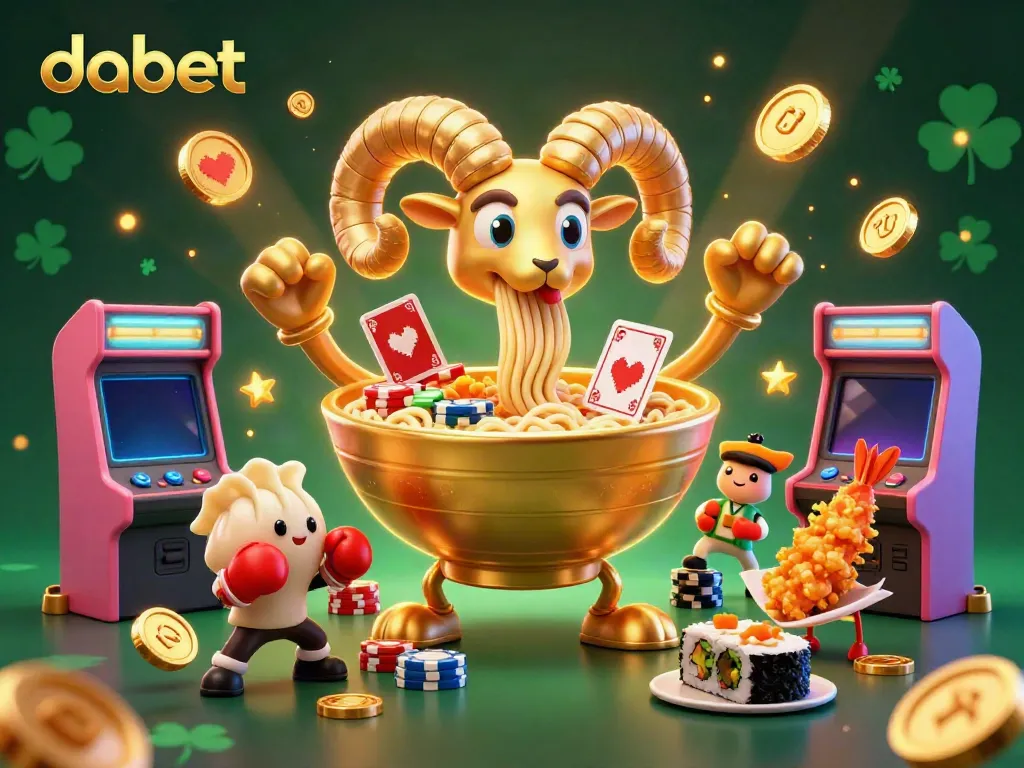 Engage in thrilling gaming adventures with dabet's vibrant characters and playful casino elements.