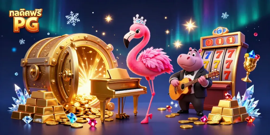 สัมผัสความสนุกไปกับเครดิตฟรี PG พร้อมเสียงเพลงจากฟลามิงโกและฮิปโปในโลกคาสิโน