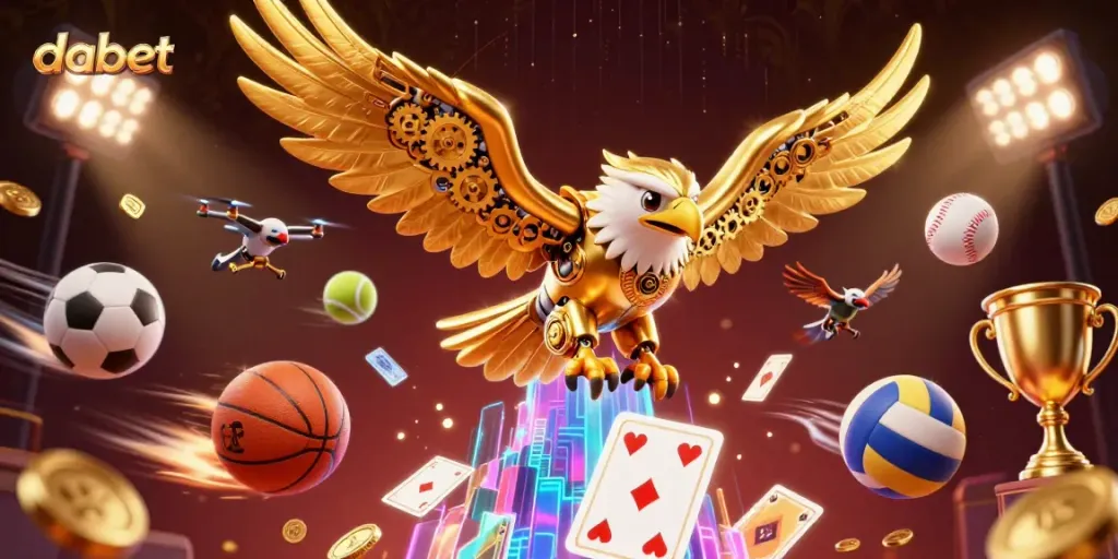 Engage with dabet's thrilling betting experience through our vivid casino illustration.