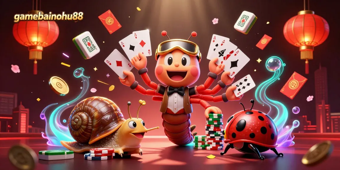 Engage with gamebainohu88 excitement as unique characters take center stage in this vibrant casino scene.