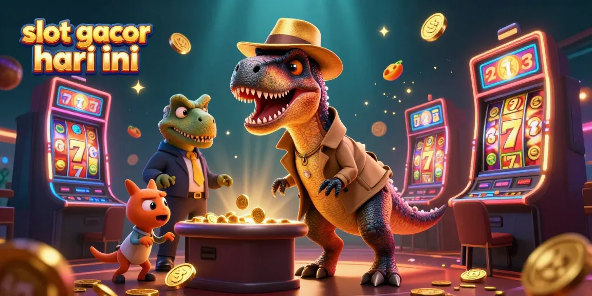 Experience the thrilling gameplay of slot gacor hari ini with dynamic spins, featuring a velociraptor in disguise.