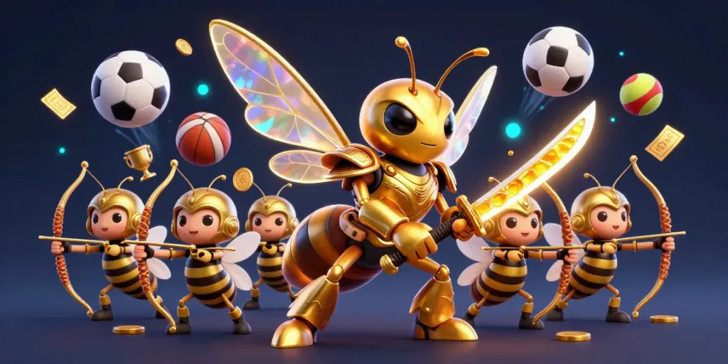 Experience gameplay with Bayar77's dynamic casino promotions featuring 3D characters and vibrant gaming elements.