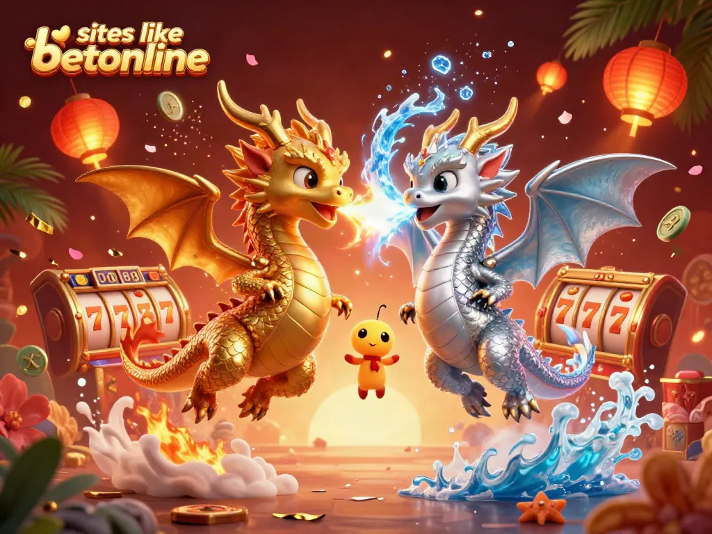 Experience thrilling gameplay on sites like betonline with dynamic 3D dragons and vibrant casino elements.
