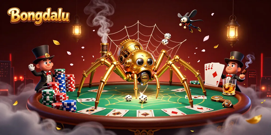 Bongdalu engages with captivating steampunk elements in a vivid poker scene.