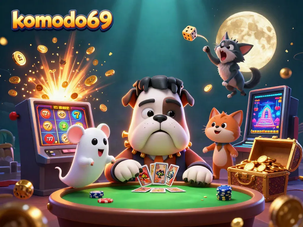 Permainan kasino yang menyenangkan di komodo69 dengan karakter unik dan jackpot menggelegar.
