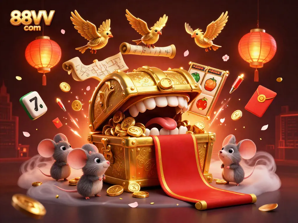 Experience winning thrills at 88VV com with vibrant golden jackpots and lively casino elements.