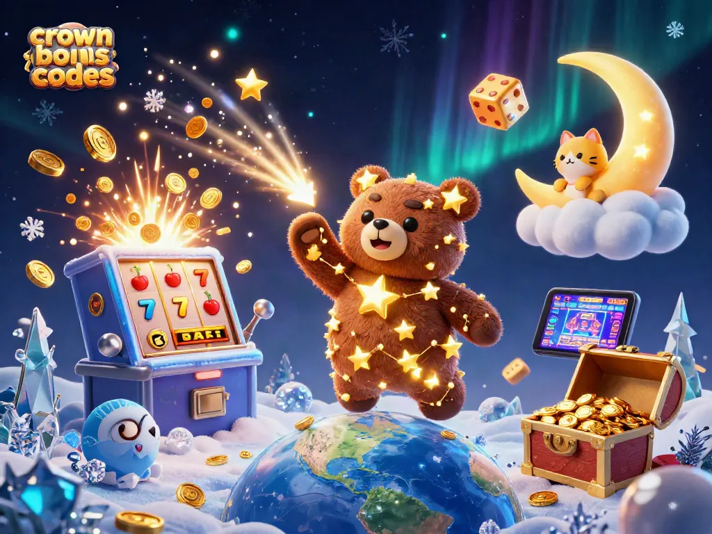 Claim crown coins bonus codes for extra winnings with vibrant casino game elements.