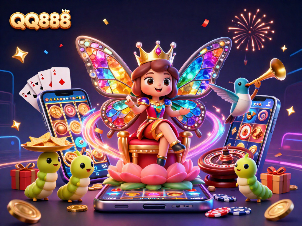 Engage with QQ888 for thrilling online casino experiences and vibrant gaming visuals featuring captivating characters.