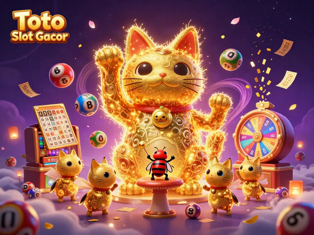 Memenangkan Toto Slot Gacor dengan simbol keberuntungan dan permainan kasino yang dinamis.