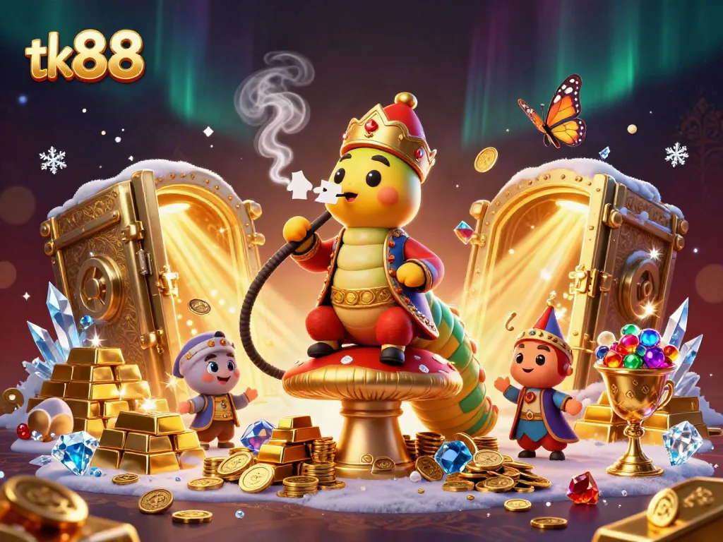 Experience the luxurious world of tk88 with vibrant casino-themed elements and unique characters.