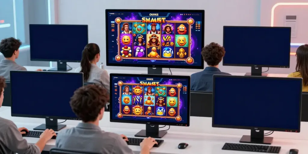 Bro138 responsive gaming platform with players celebrating wins and showcasing slot games on various devices.
