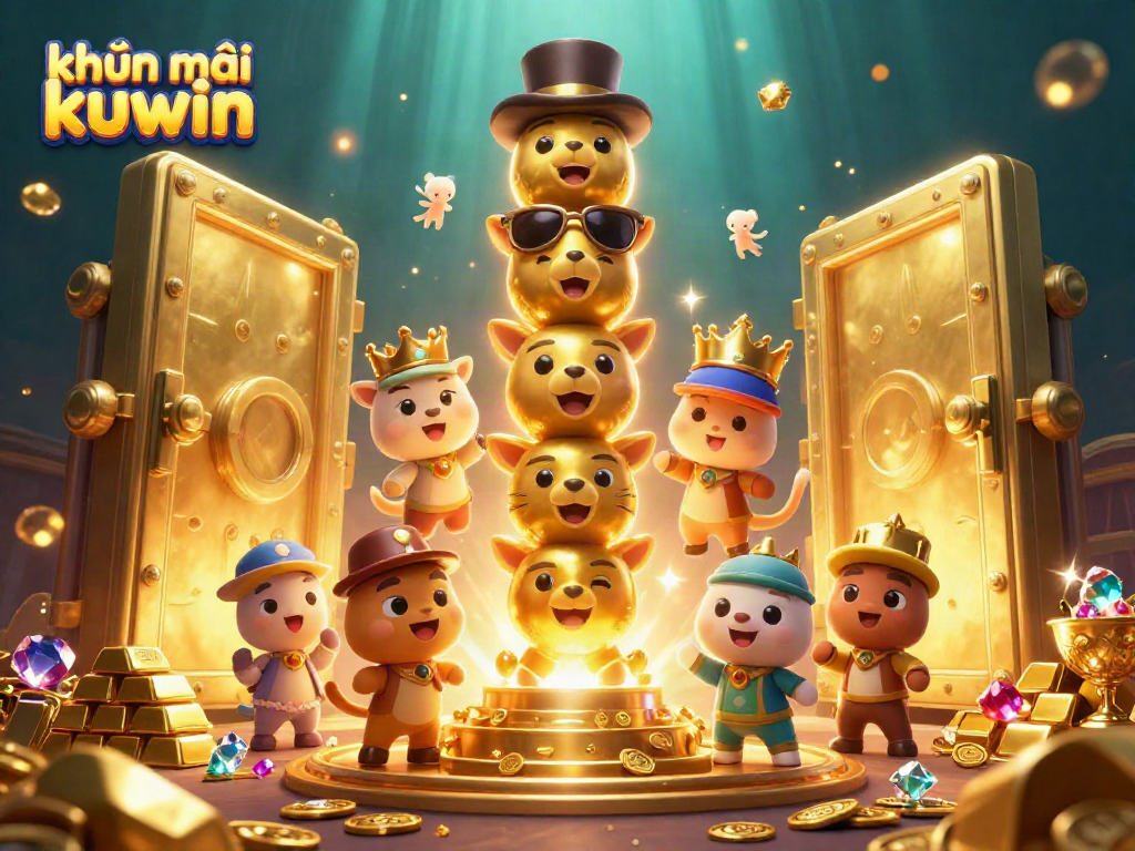 Engage in khuyến mãi kuwin promotions while exploring a vibrant casino treasure scene.