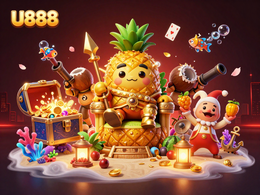 Experience thrilling gameplay at U888 with vibrant characters and dynamic casino elements.