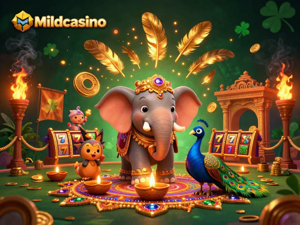 Mildcasino celebrates winning moments with vibrant casino elements and a lively atmosphere.