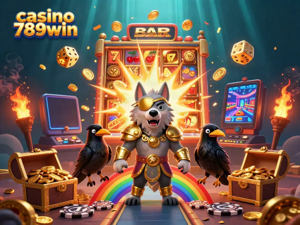 Engage with the thrilling world of casino 789win featuring vibrant 3D Norse characters amid a spectacular jackpot scene.
