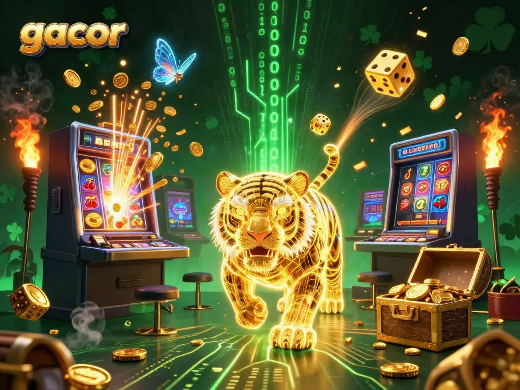 Experience the thrill of gacor slots in an enchanting 3D casino atmosphere bursting with excitement.